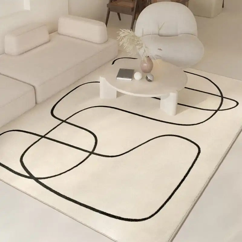 Abstract Weave - Tapis en Laine Luxueux au Design Abstrait