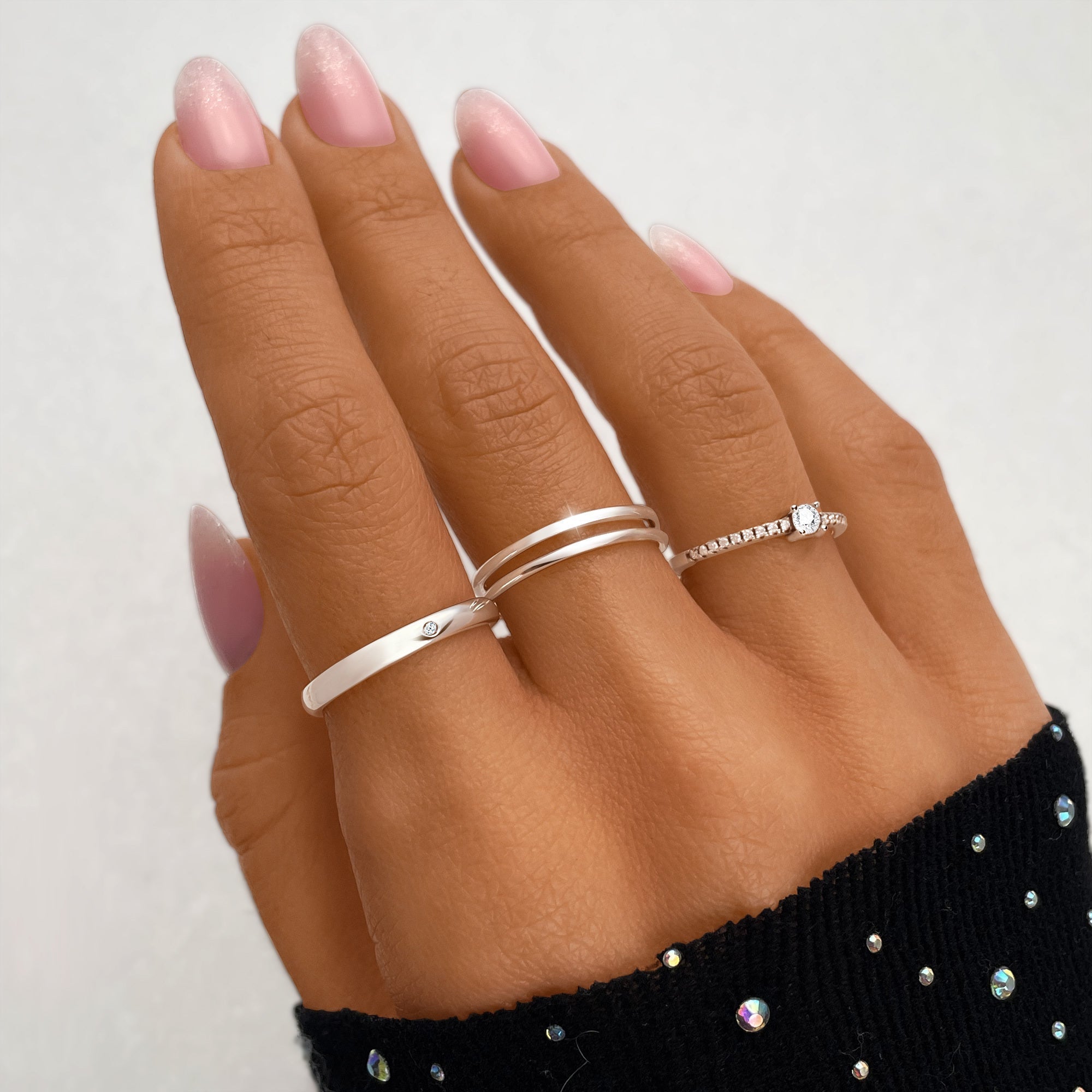 Amaya - Bague double ouverte au style moderne et raffiné