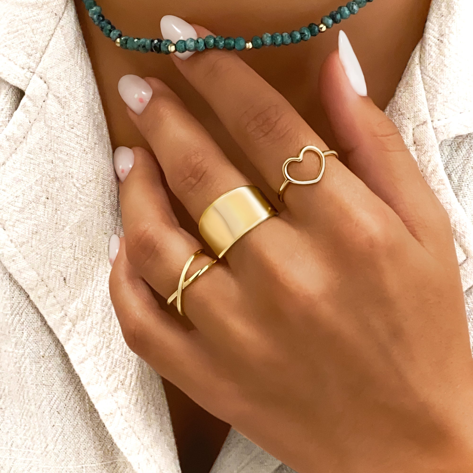Maya - Collier en jade naturel au look frais et lumineux