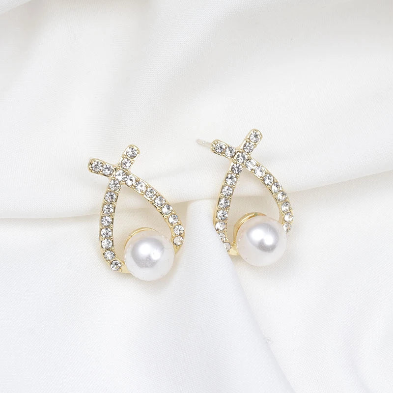 Marie - Boucles d'oreilles perle scintillante