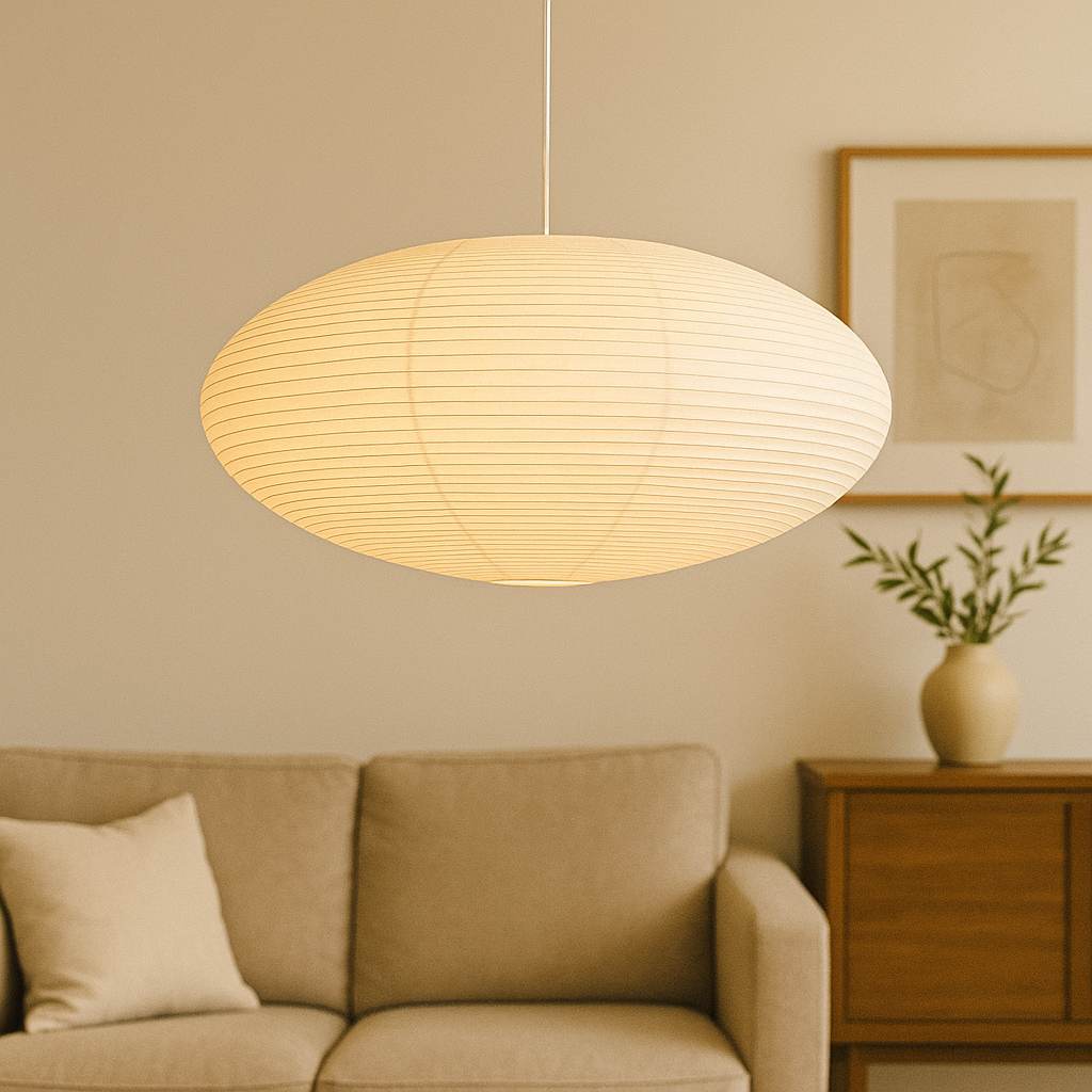Lampe à Suspension Vintage en Papier avec Éclairage Doux | Ambiance Chaleureuse pour Salle à Manger 1