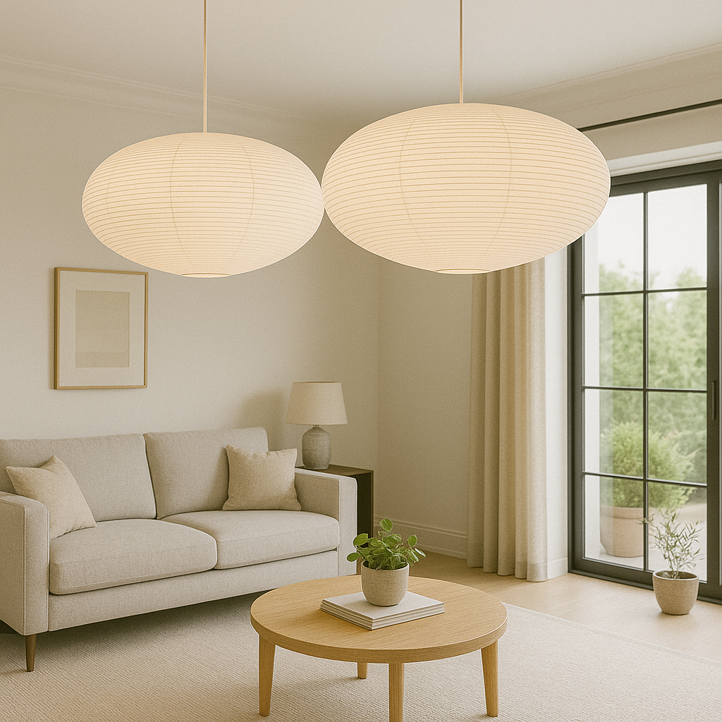 Lampe à Suspension Vintage en Papier avec Éclairage Doux | Ambiance Chaleureuse pour Salle à Manger 2