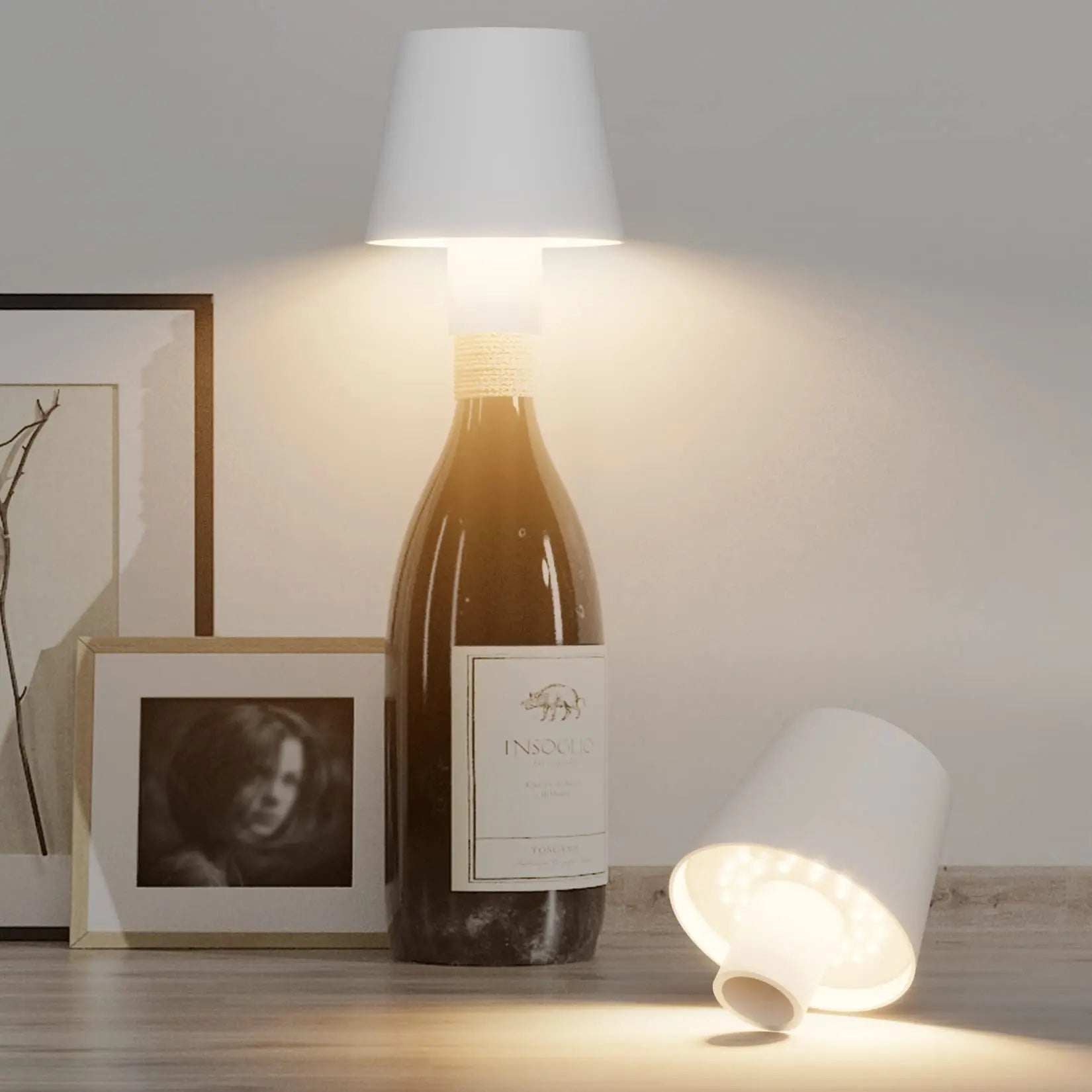 Bottlelight - Lampe de bouteille LED sans fil rechargeable