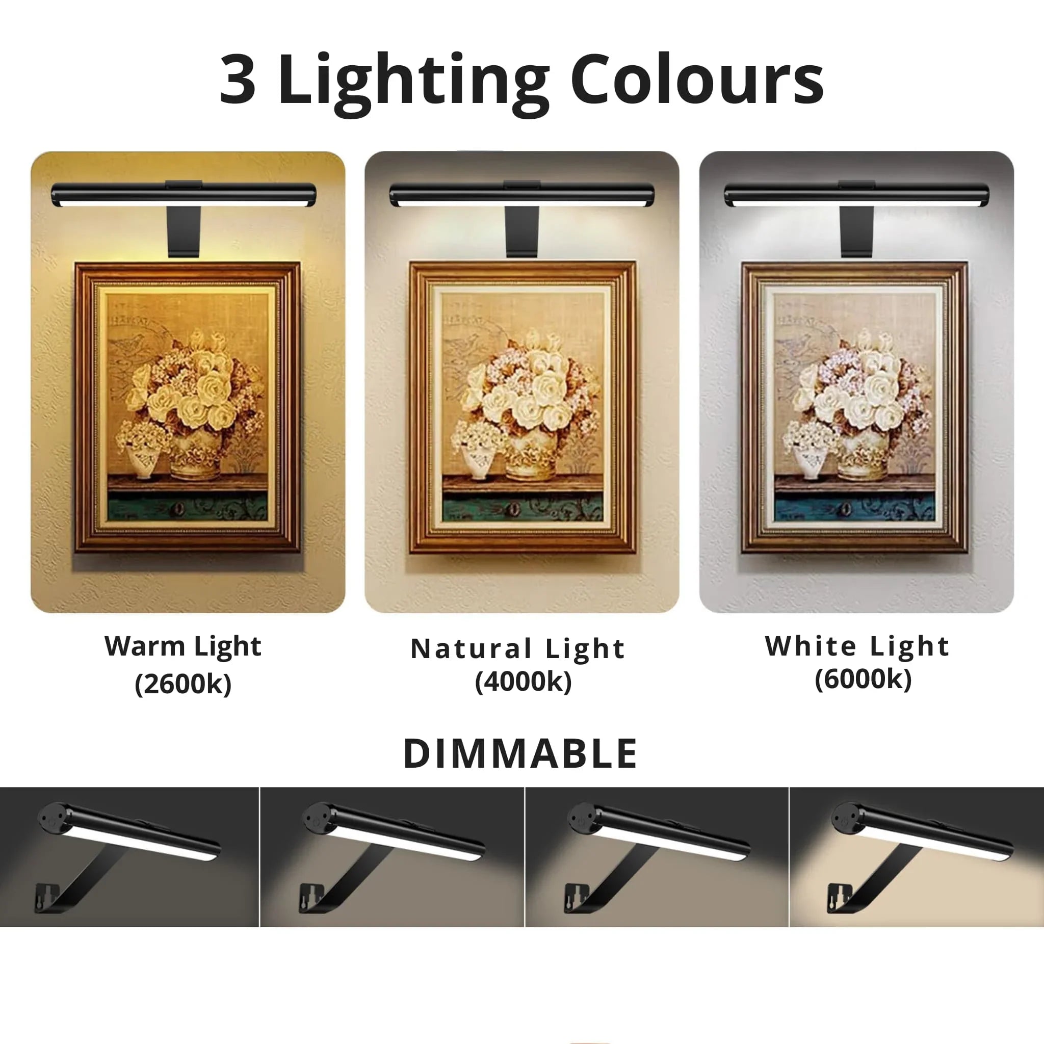 Gallery Light - Lampe Murale Sans Fil Rechargeable pour Tableaux