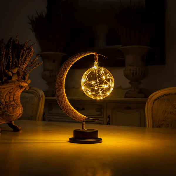 LunarGlow - Lampe de Table Lune Magique pour une Ambiance Féerique