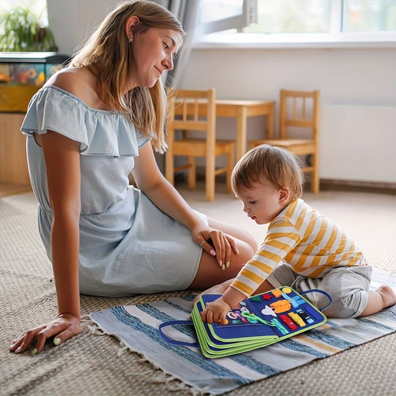 Livre Éducatif Montessori | Livre d'Apprentissage Interactif avec Activités Engagées | Développez la Motricité Fine et l'Indépendance 1