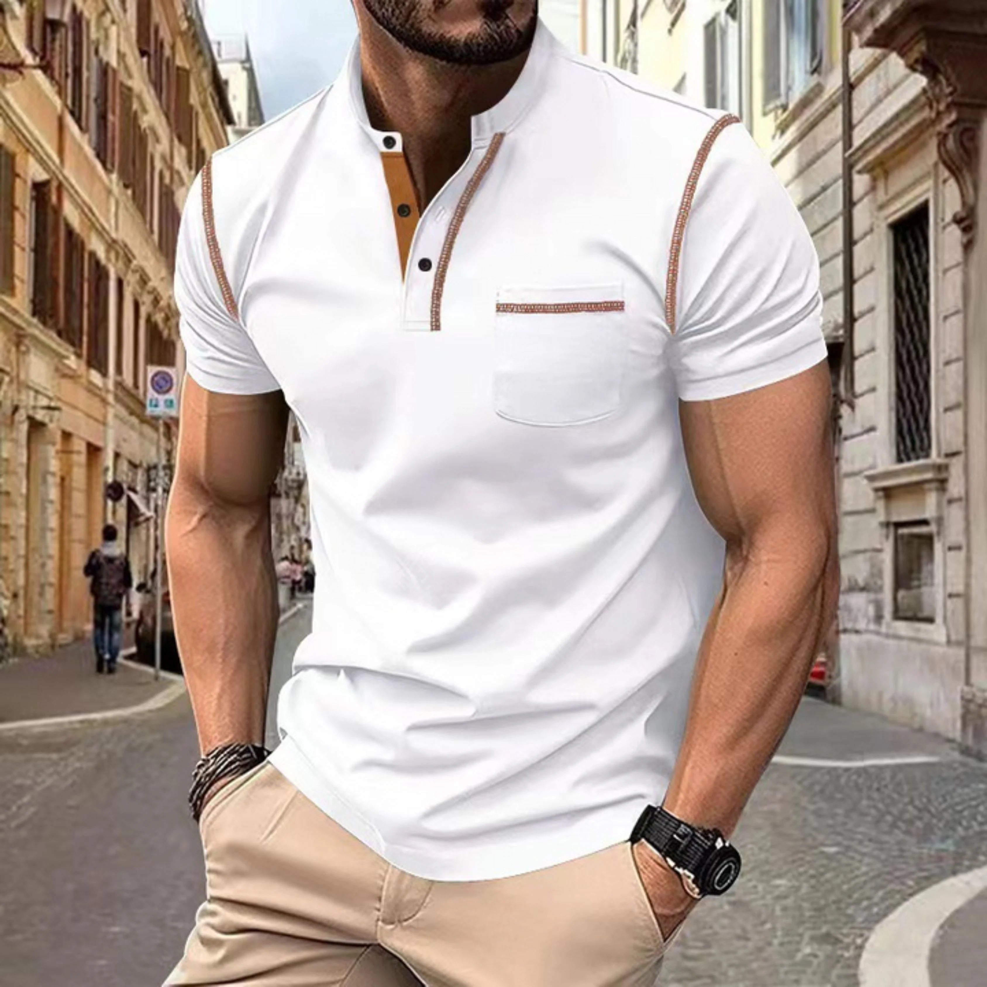 Lucas | Confortable Polo Manche Longue Homme Classique 5