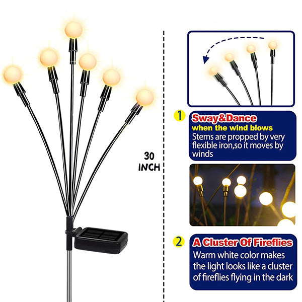 Lucioles Éclairantes | Élégantes Lampes Solaires Décoratives de Jardin 3