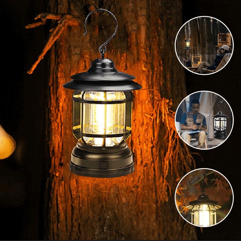 LumenVintage | Élégante Lampe de Camping Rétro Portable 2