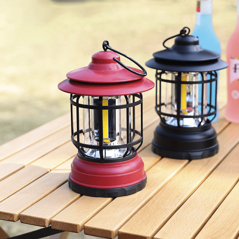 LumenVintage | Élégante Lampe de Camping Rétro Portable 4