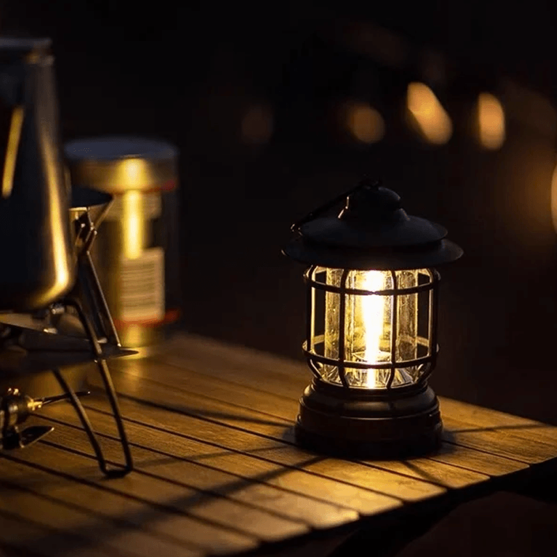 LumenVintage | Élégante Lampe de Camping Rétro Portable 8