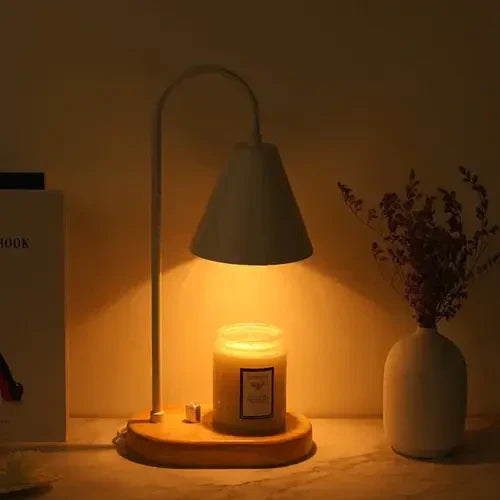 LumièreBois | Élégant Chauffe Bougie Ambiance pour Soirées Envoûtantes 1