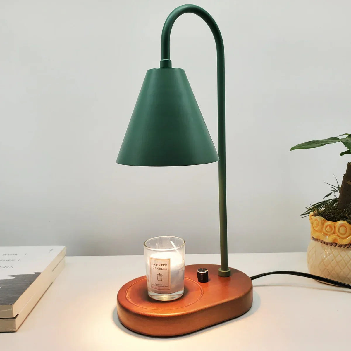 LumièreBois | Élégant Chauffe Bougie Ambiance pour Soirées Envoûtantes 5