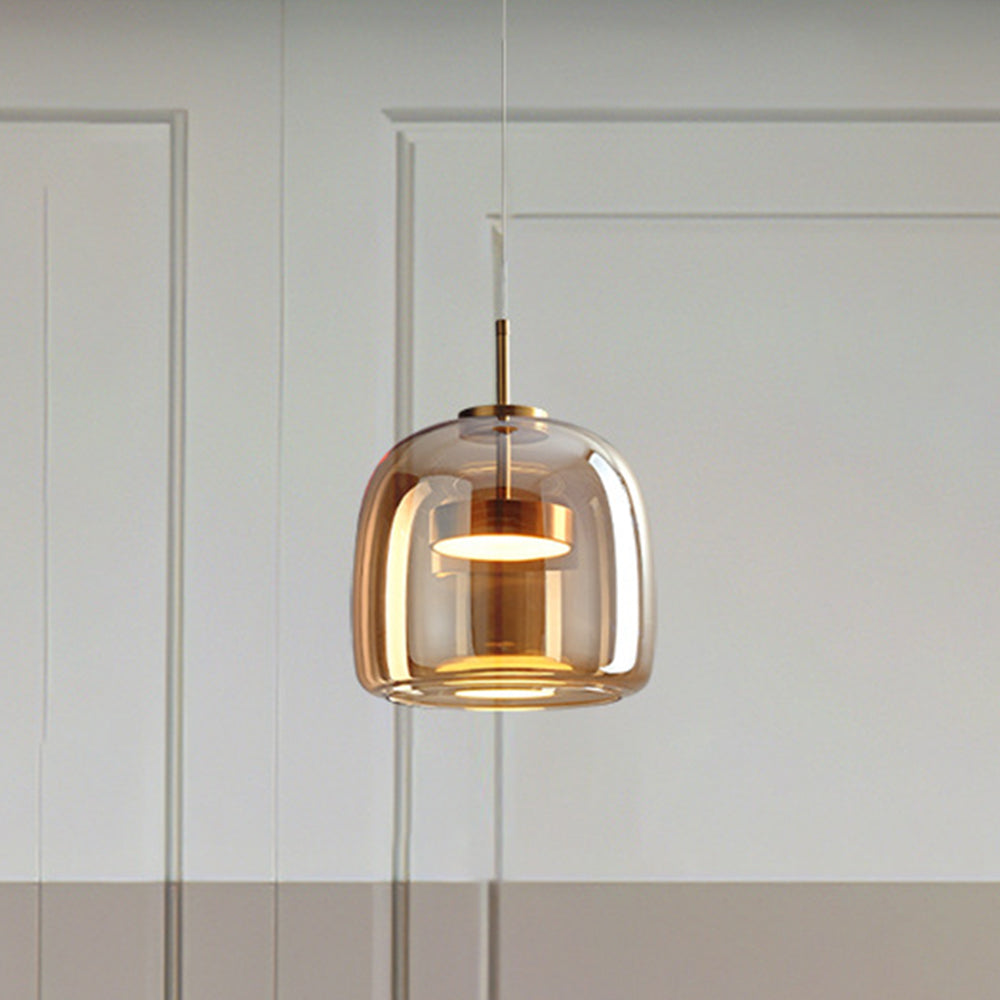 LumièreDorée | Élégante Lampe Suspendue Rétro en Métal et Verre 5