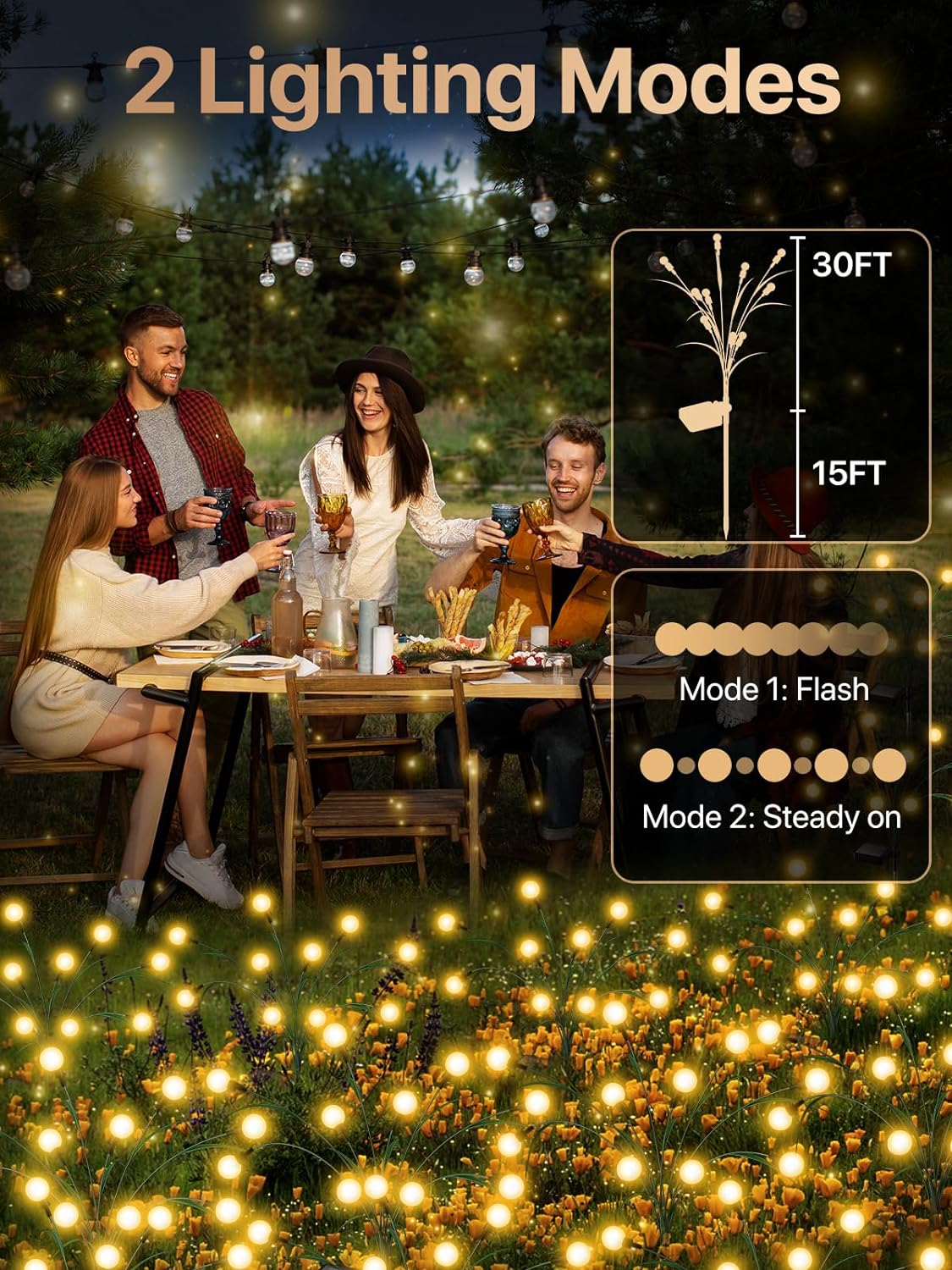 LumièreLuciole | Élégante Lampe Solaire de Jardin avec 10 LED 5