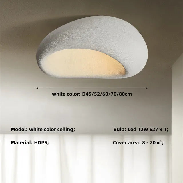 LumièreNaturelle | Élégant Plafonnier LED Design Wabi Sabi en Métal 4