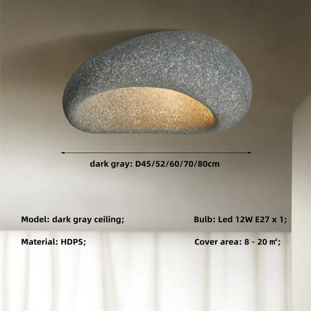 LumièreNaturelle | Élégant Plafonnier LED Design Wabi Sabi en Métal 8