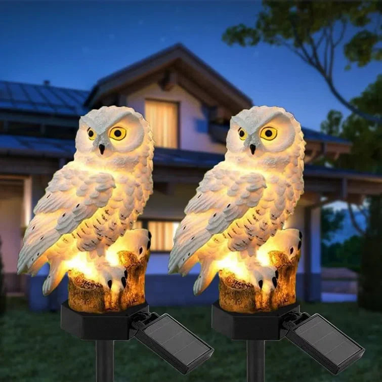 Lumière de Jardin Solaire Hibou | Charmante Décoration Énergétique 1