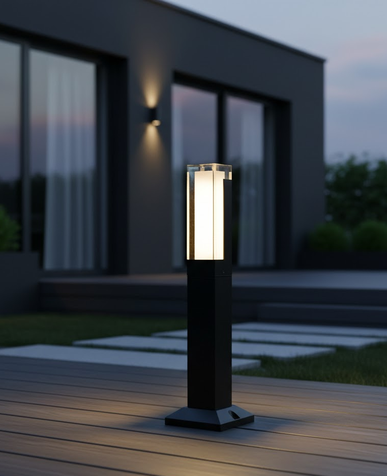Luminara | Élégante Lampe de Jardin LED en Acier Inoxydable Étanche 15