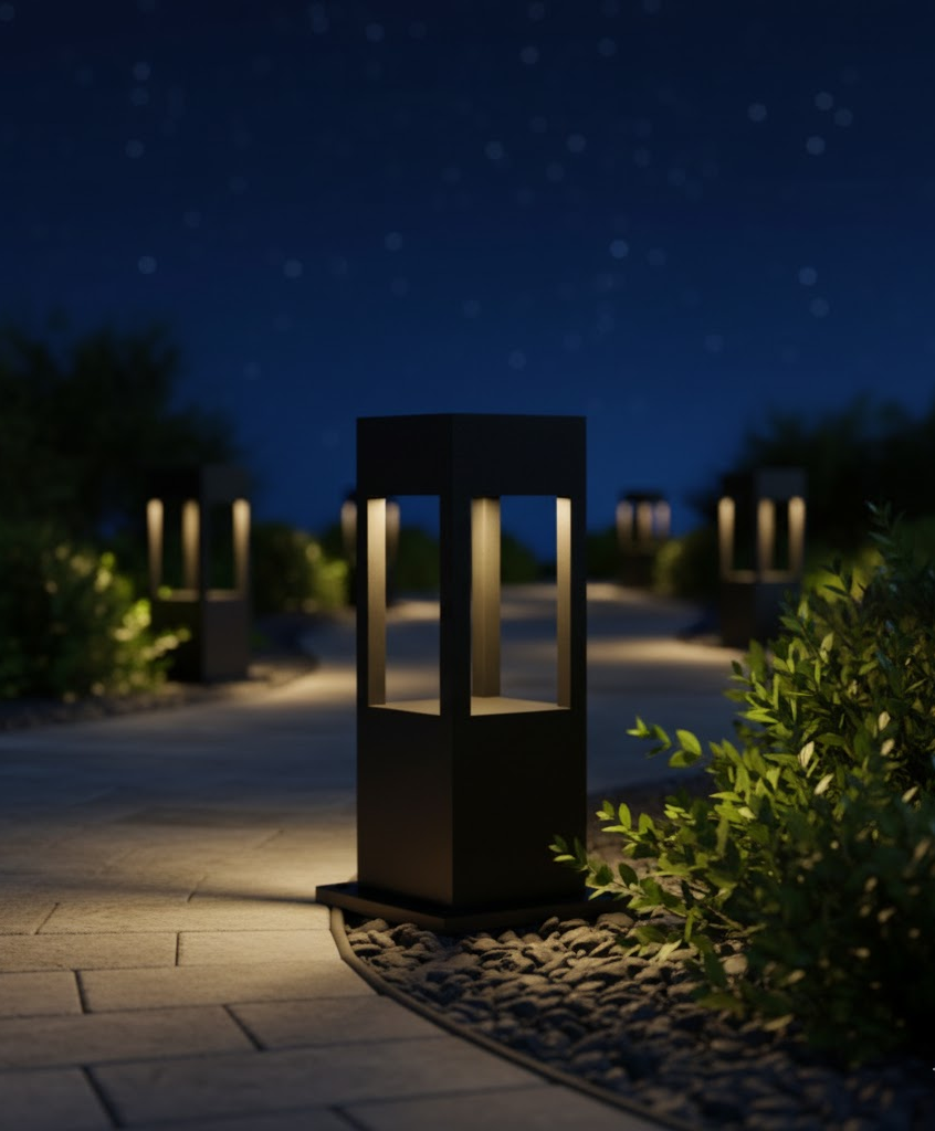 Luminara | Élégante Lampe de Jardin LED en Acier Inoxydable Étanche 16