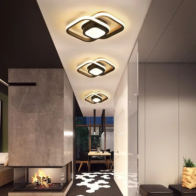 Luminova | Élégant Plafonnier LED Design Double Anneaux Moderne 4