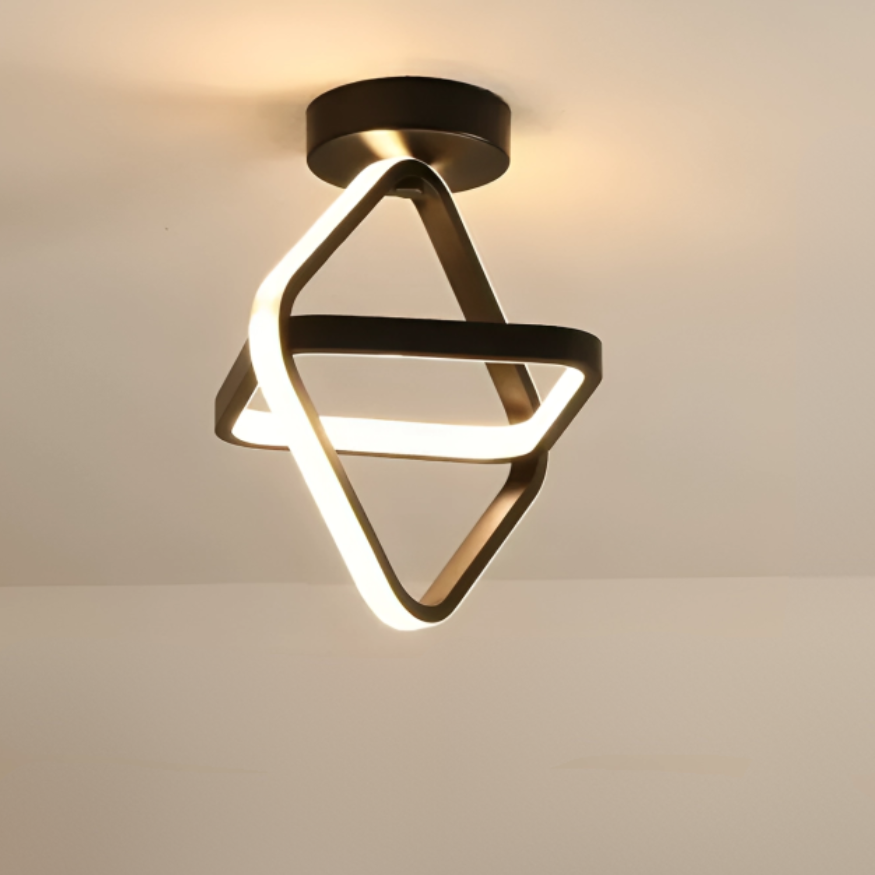 Luminova | Élégant Plafonnier LED Design Double Anneaux Moderne 6