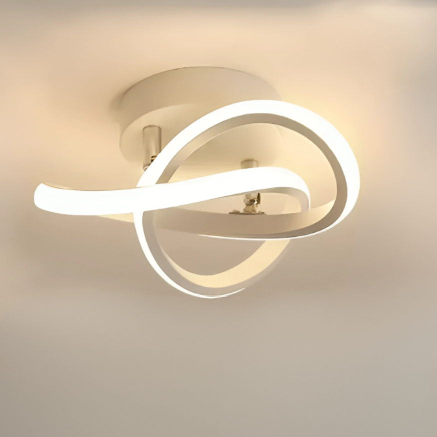 Luminova | Élégant Plafonnier LED Design Double Anneaux Moderne 9