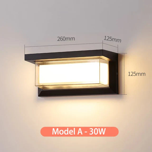 LunaLight | Élégante Applique Murale Extérieure Résistante aux Intempéries 0