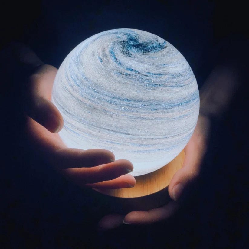 LunaSphere | Élégante Lampe d'Ambiance Lumineuse en Verre et Bois 2