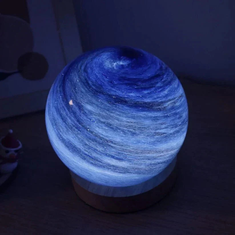 LunaSphere | Élégante Lampe d'Ambiance Lumineuse en Verre et Bois 5