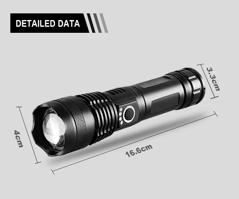 LumiBeam Zaklamp - Lampe Torche LED Rechargeable