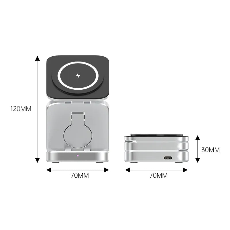 PowerFlex 3-en-1 Station - Charge Magnétique Pliable