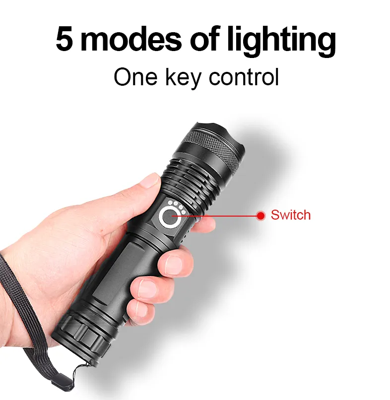 LumiBeam Zaklamp - Lampe Torche LED Rechargeable