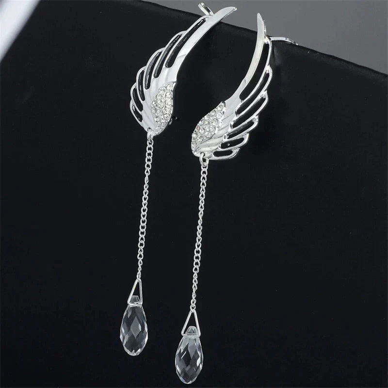 Manchettes d'Oreilles Aile d'Ange Longues - Argent