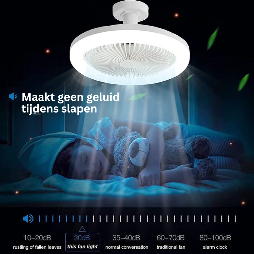 BreezeGlow Fan Light - Ventilateur de Plafond avec Télécommande