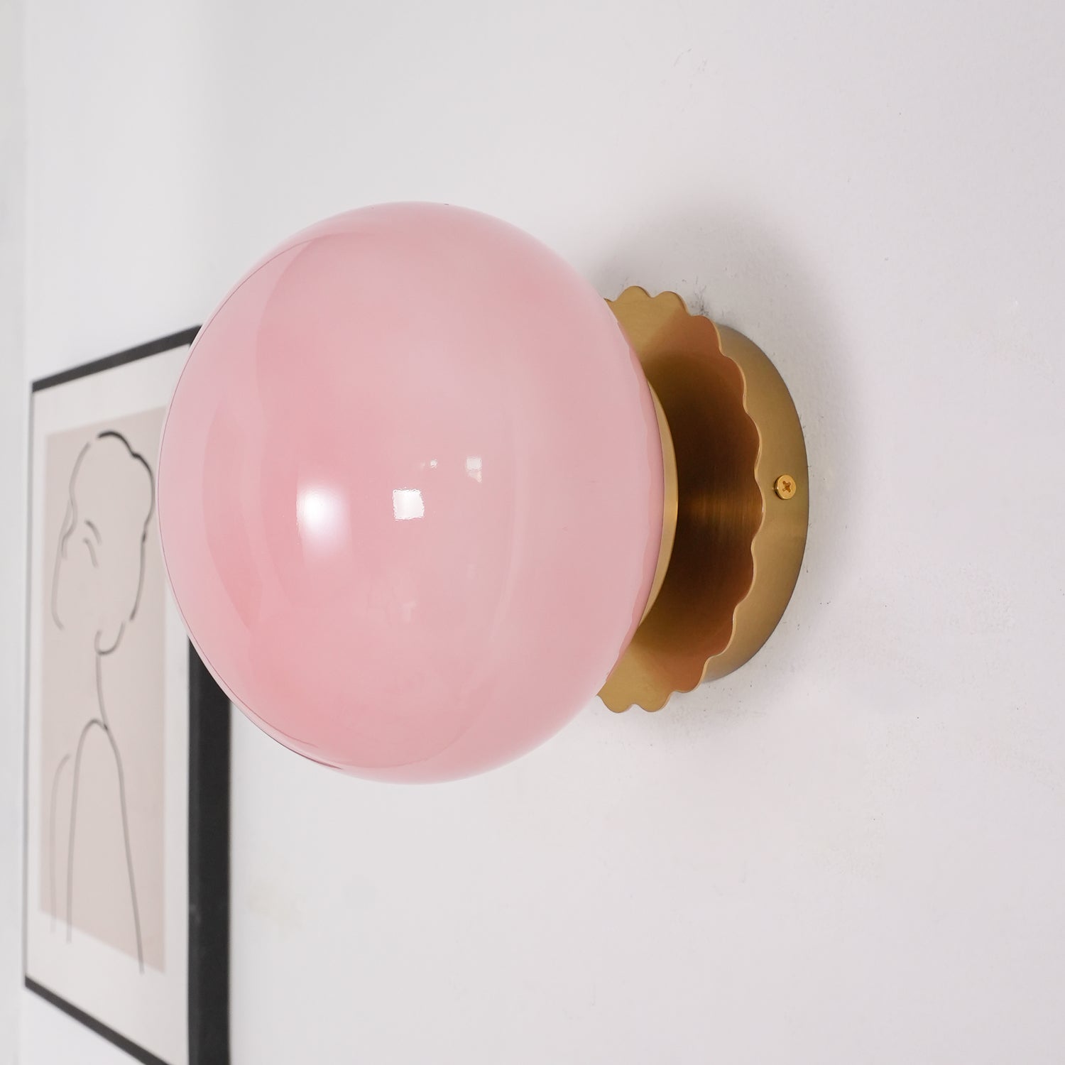 Rosélia – Lampe en Verre Rose Élégante pour Intérieurs Raffinés