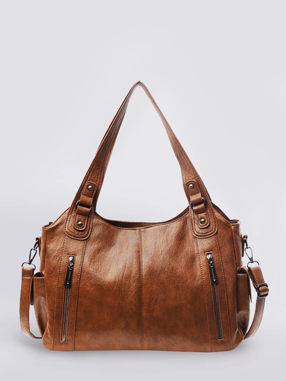 Mia | Élégant Sac Bandoulière Femme en Cuir Végétalien Noir 0