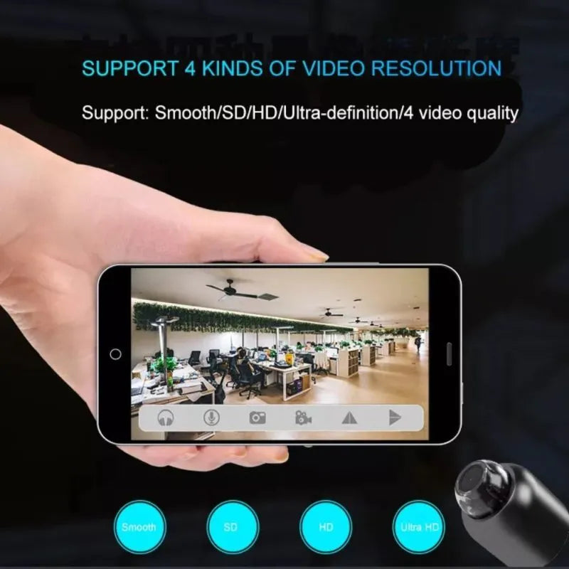 Mini Caméra de Surveillance Sans Fil HD 1080P avec Vision Nocturne | Installation Facile pour Sécurité Maison 2