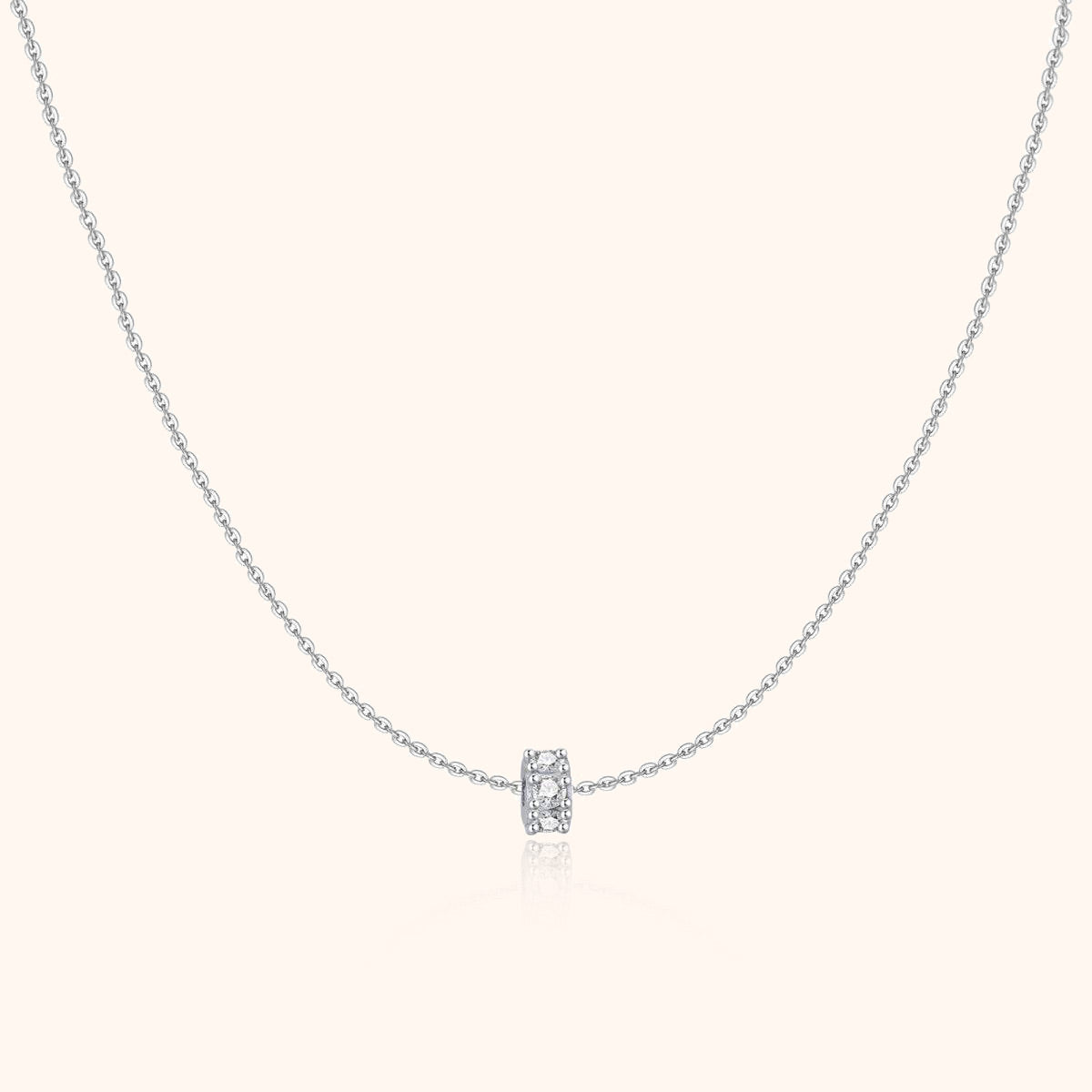 Valerie - Collier cercle en zircone, pendentif en argent 925