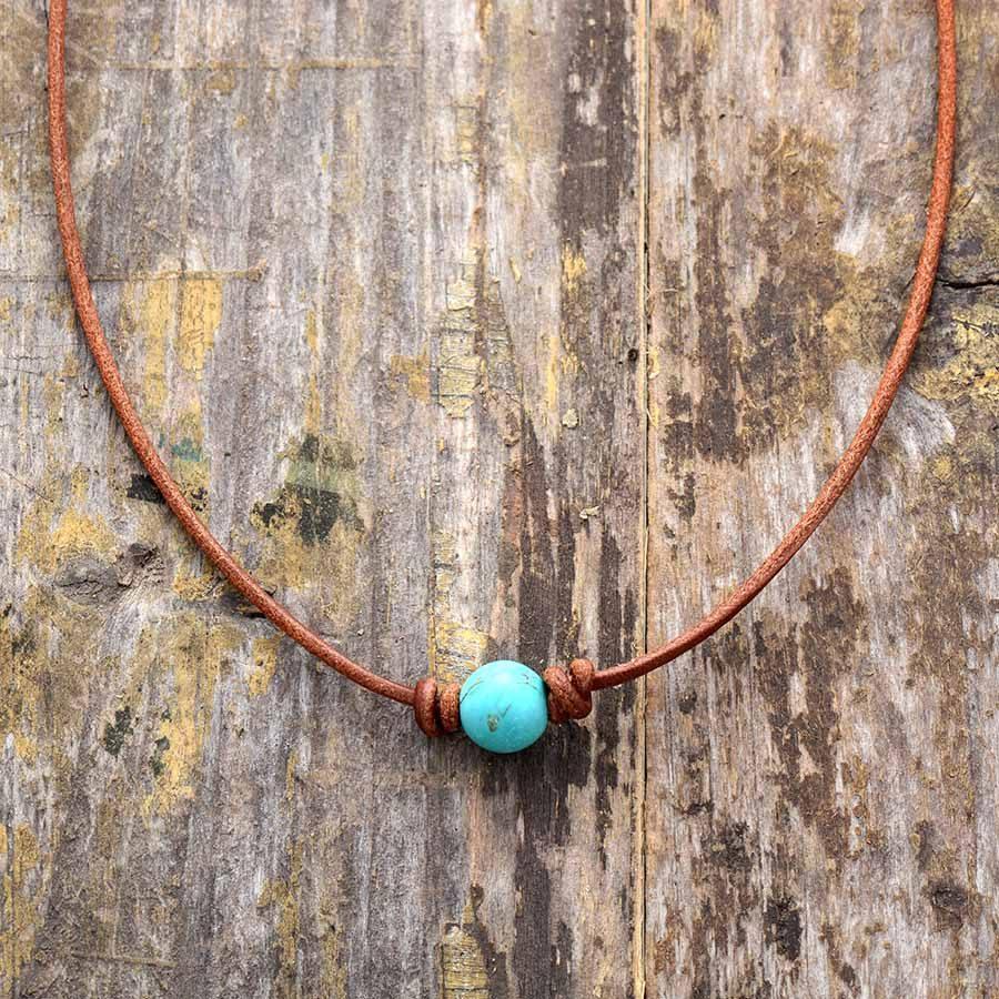 Calista Necklace – Choker Turquoise Élégant
