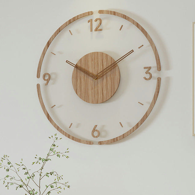 NatureTime - Horloge Murale Rustique en Bois de 35 cm