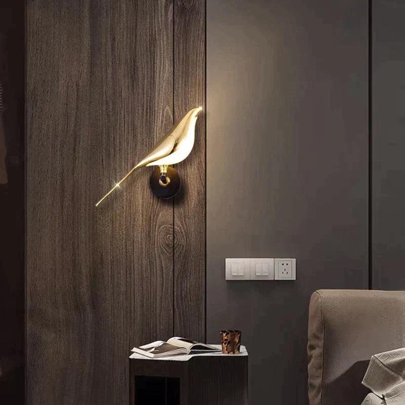 OiseauLumière | Élégante Applique Murale LED Design Nature Pour Chambre 0