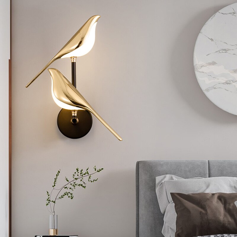 OiseauLumière | Élégante Applique Murale LED Design Nature Pour Chambre 5