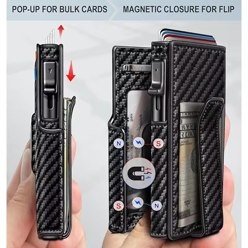 Portefeuille Homme Cuir | Portefeuille RFID Pop-Up avec Fermeture Magnétique | Accès Rapide et Sécurité Optimale 4
