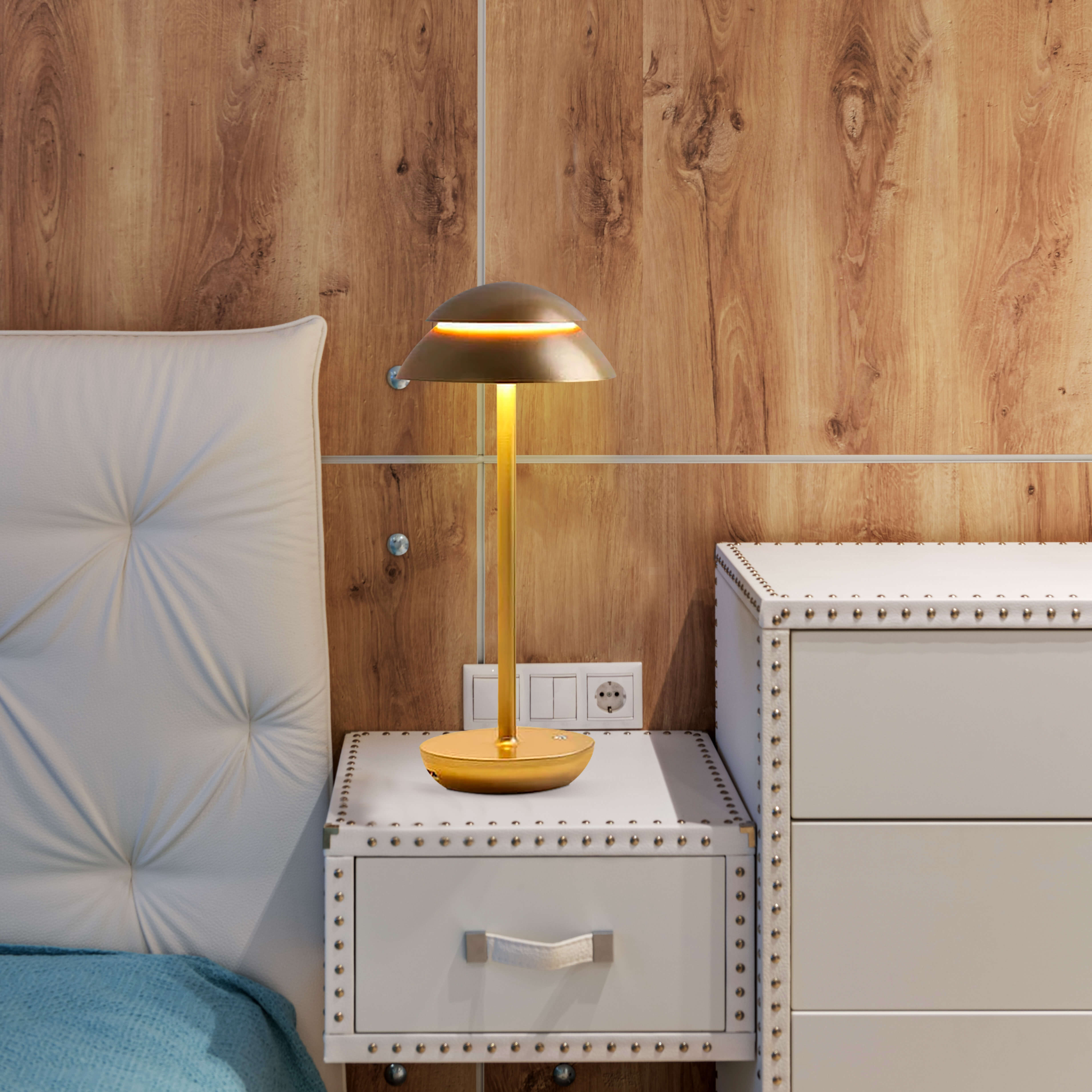 Élora – Lampe de Table Tactile Sans Fil Rechargeable