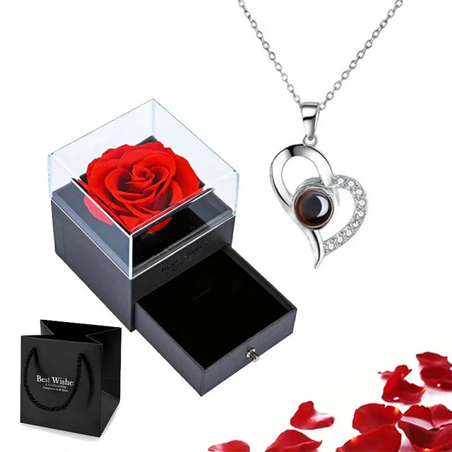 EternalLove - Collier cœur en 100 langues