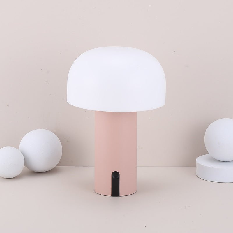 MushroomGlow - Lampe de Table Sans Fil Minimaliste à Intensité Variable