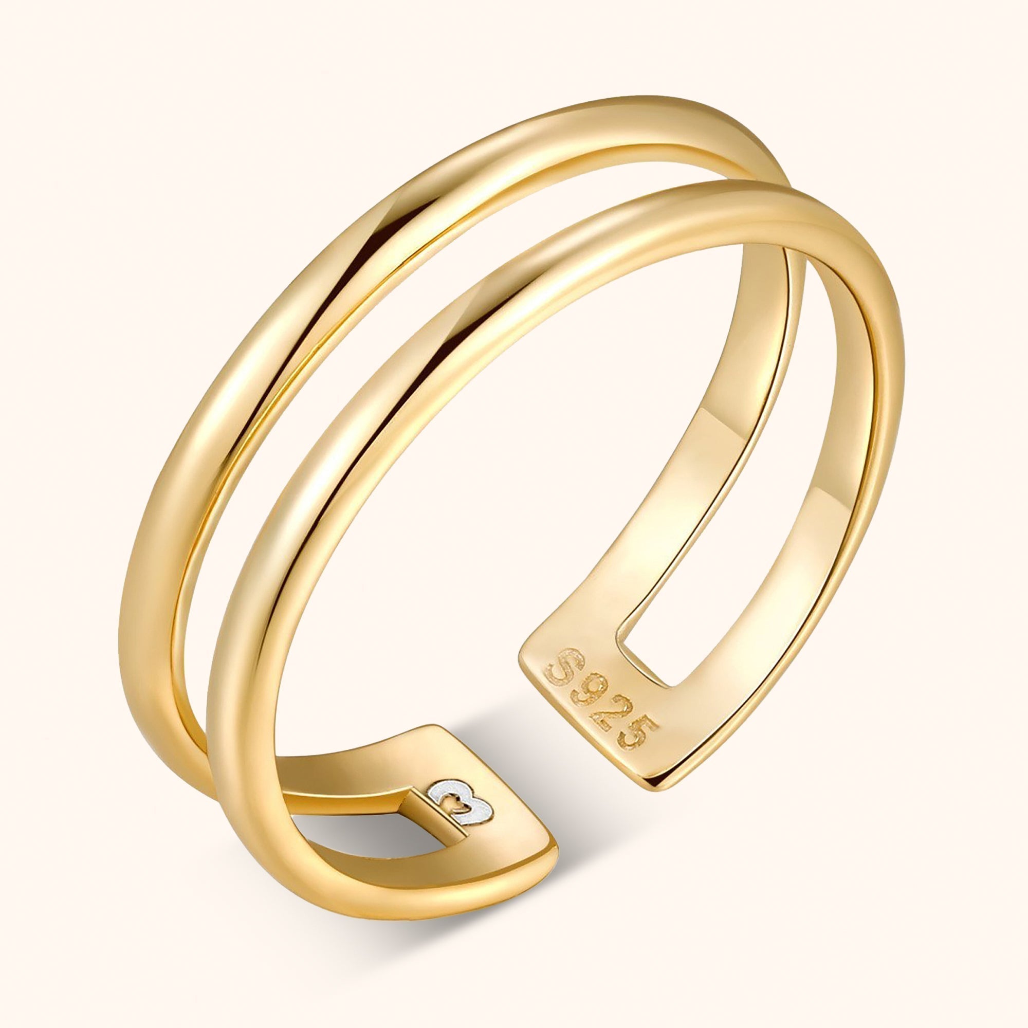 Amaya - Bague double ouverte au style moderne et raffiné