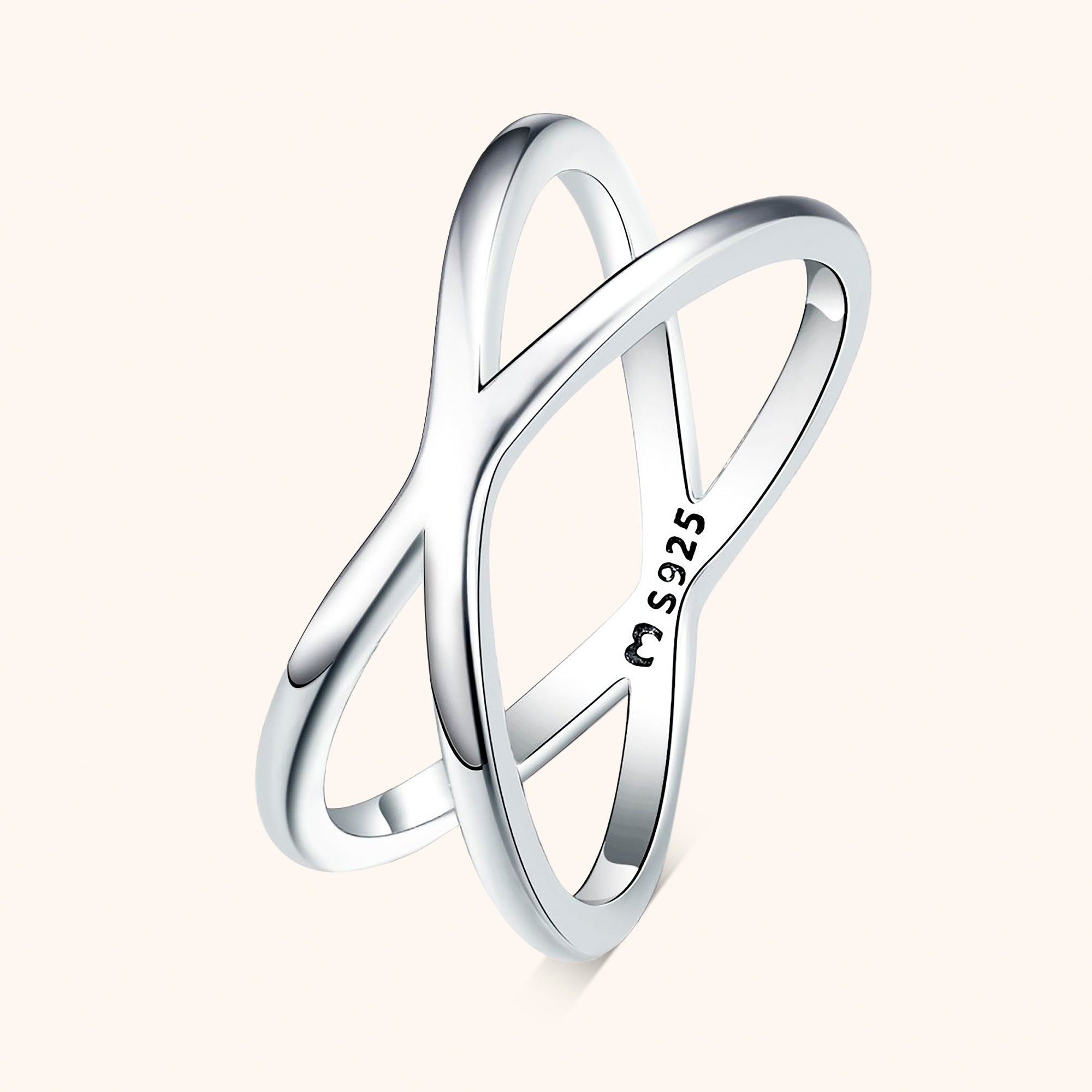 Calindra - Bague double croix en argent élégante