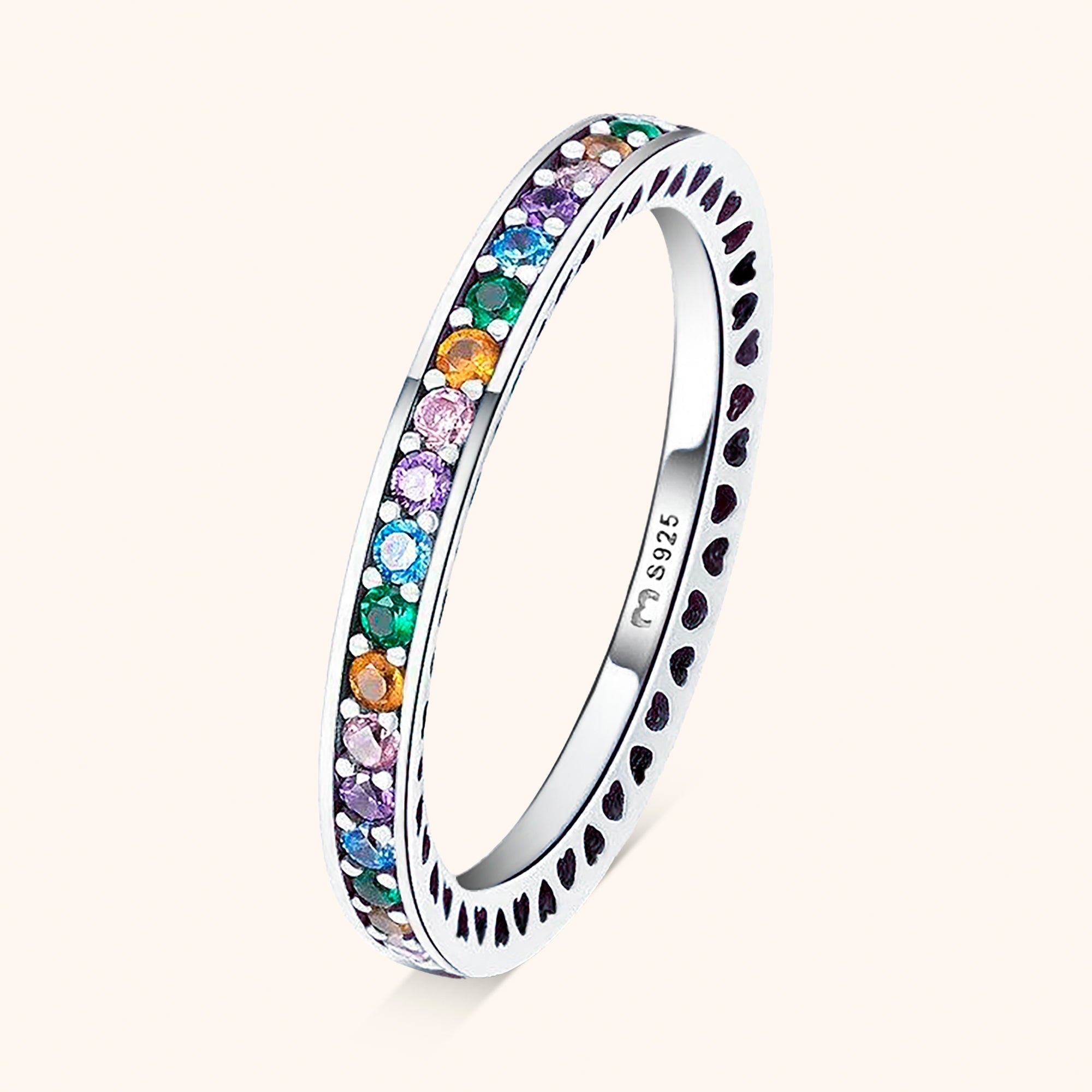 Aurora - Bague arc-en-ciel aux zircones vives